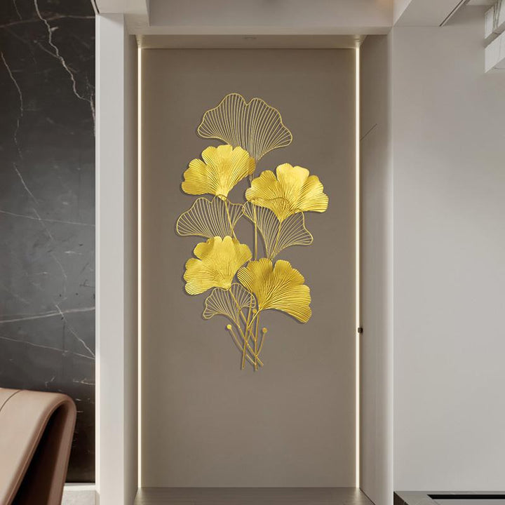 Elegant Ginkgo Leaf Wall Art Sculpture Stornfield 1789208481
