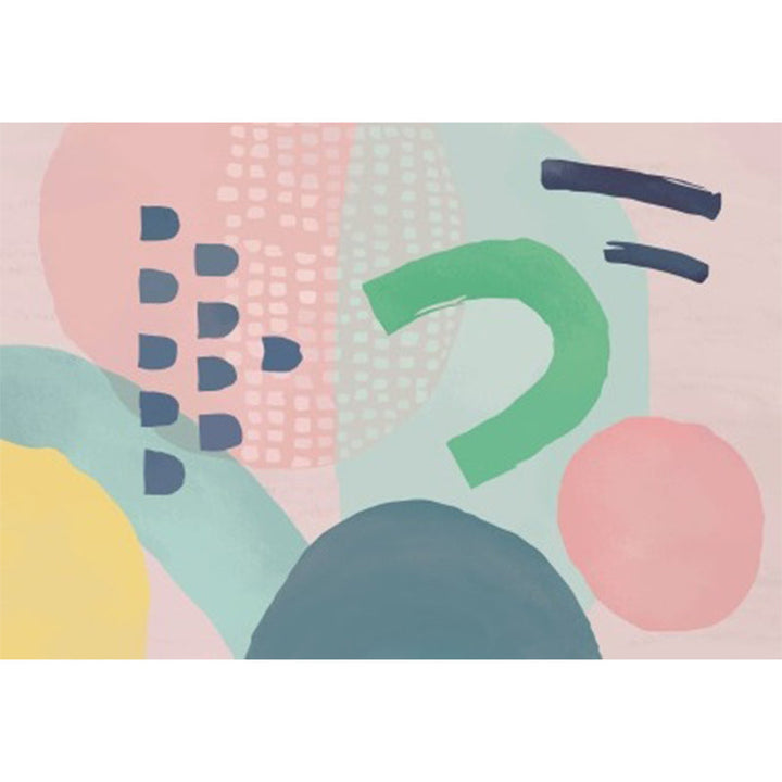 Stornfield | New modern rug with watercolor color block pink pattern Pet-friendly polyester rug for home decoration