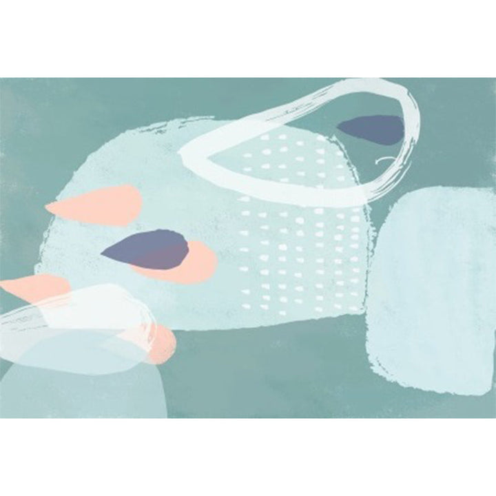 Stornfield | Green Bedroom Rug Innovative Colour Block Rug Watercolour Paint Pattern Polyester Rug Non-Slip Rug