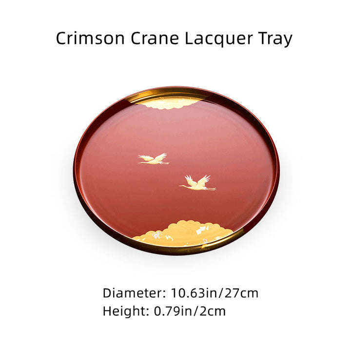 Japanese Handcrafted Circular Cranes Resin Tray | Stornfield