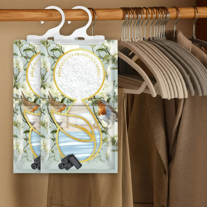 Dehumidification bag for wardrobes and living spaces