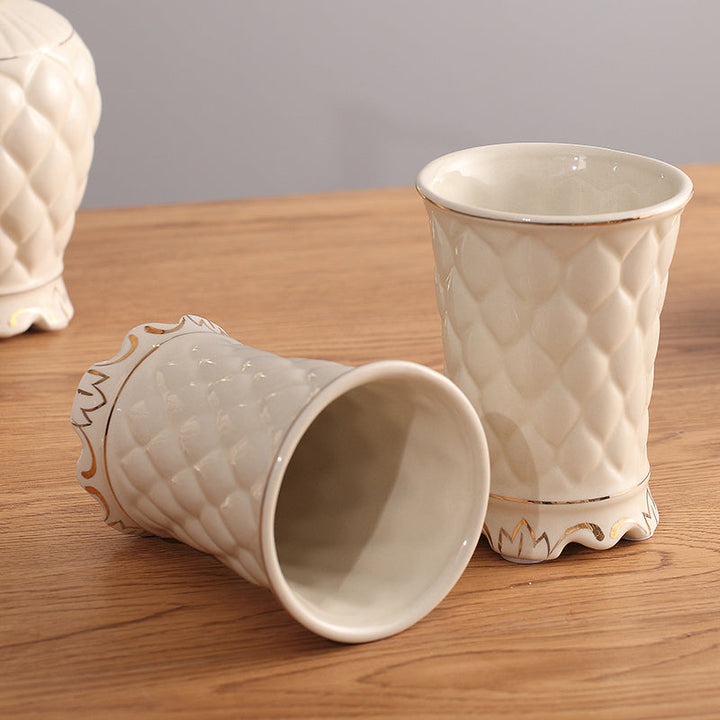 Toilet mouthwash cup set with tray | Stornfield