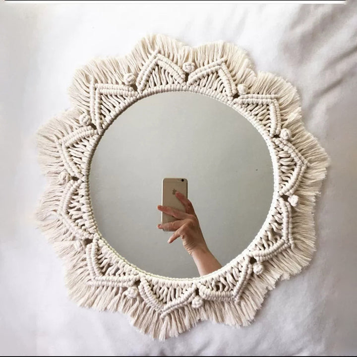 Decorative Macrame Wall Mirror Stornfield
