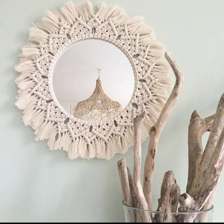 Decorative Macrame Wall Mirror Stornfield