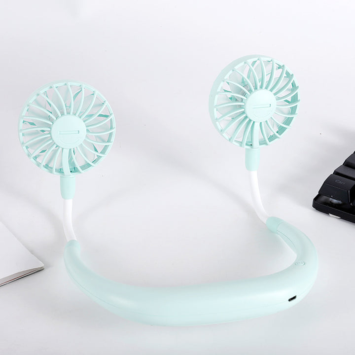 Unisex portable neck fan with dual flexible fans and rechargeable battery Stornfield