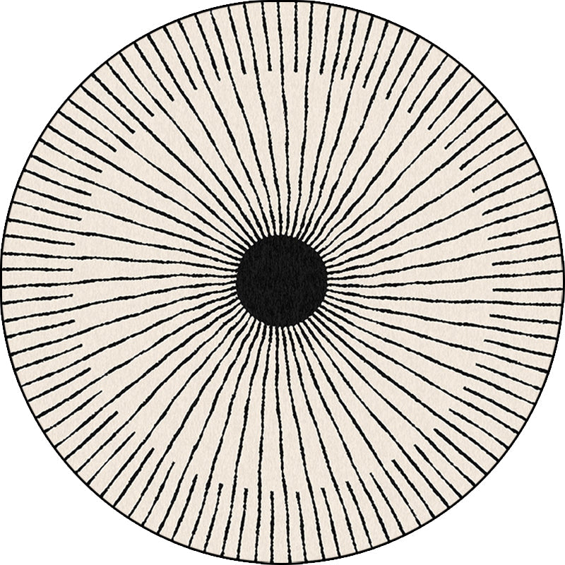 Stornfield | Unique Radial Pattern Rug Apricot Modern Polyester Rug Washable Non-Slip Bedroom Mat