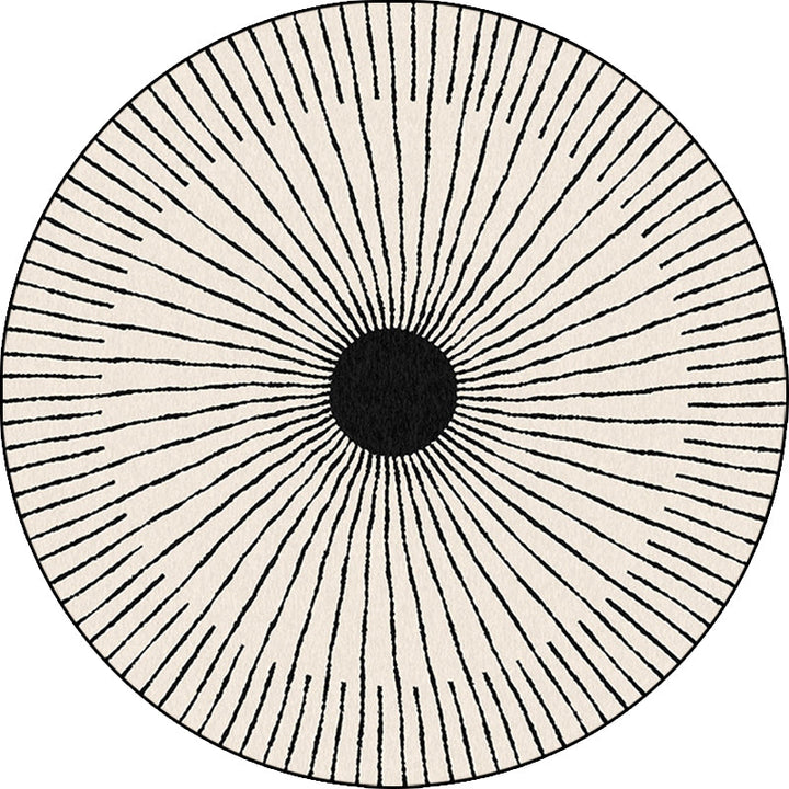 Stornfield | Unique Radial Pattern Rug Apricot Modern Polyester Rug Washable Non-Slip Bedroom Mat