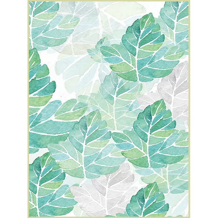 Stornfield | Green and White Bedroom Rug, Botanical Tropical Leaf Pattern, Stain-Resistant and Washable Polyester Rug