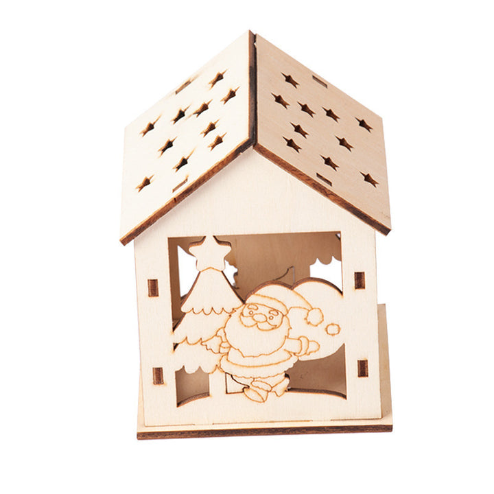 Decorative wooden house with Christmas motifs