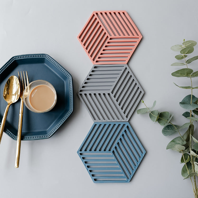 Unisex Silicone Coaster with Modern Geometric Design Stornfield