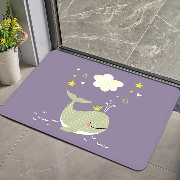 Stornfield | Stylish Children's Rug in Pink and Purple with Swan Dog Bear Animal Pattern in Polyester, Pet-Friendly Rug for Kids' Room