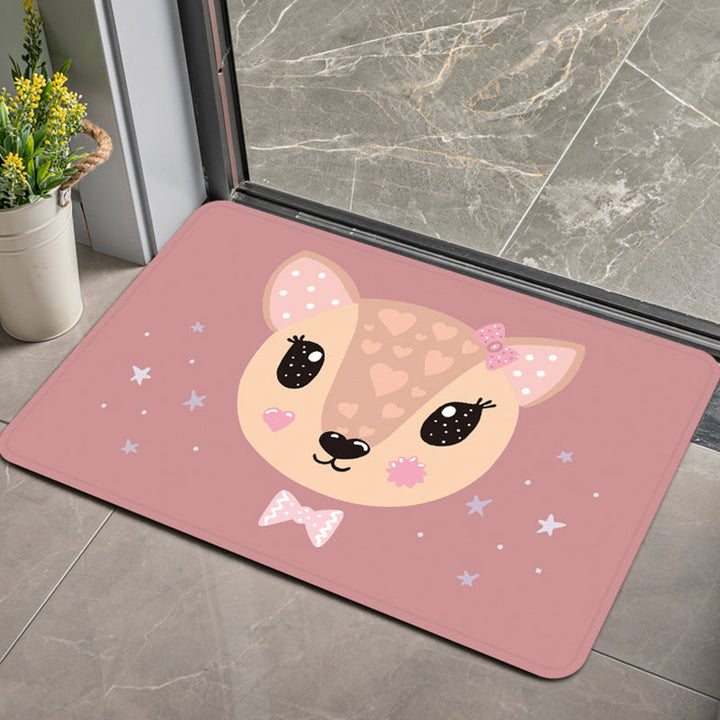Stornfield | Stylish Children's Rug in Pink and Purple with Swan Dog Bear Animal Pattern in Polyester, Pet-Friendly Rug for Kids' Room