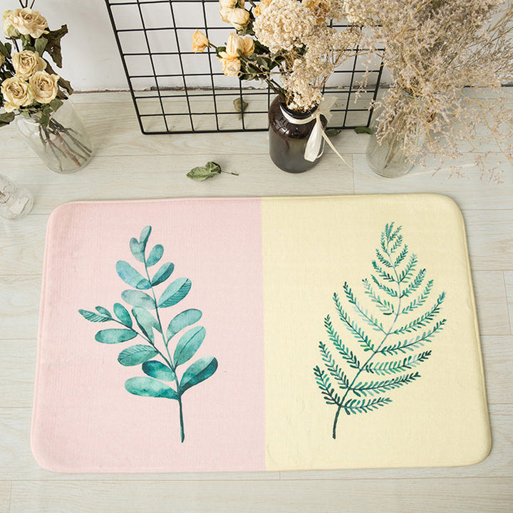 Stornfield | Casual Pink and Yellow Children's Rug with Cactus Aloe Botanical Pattern Non-Slip Polyester Rug for Kids' Room