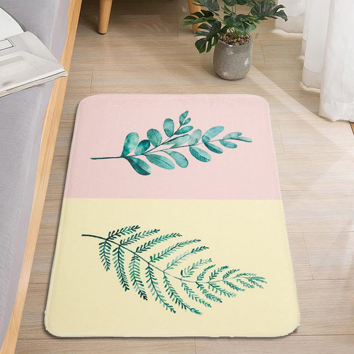 Stornfield | Casual Pink and Yellow Children's Rug with Cactus Aloe Botanical Pattern Non-Slip Polyester Rug for Kids' Room