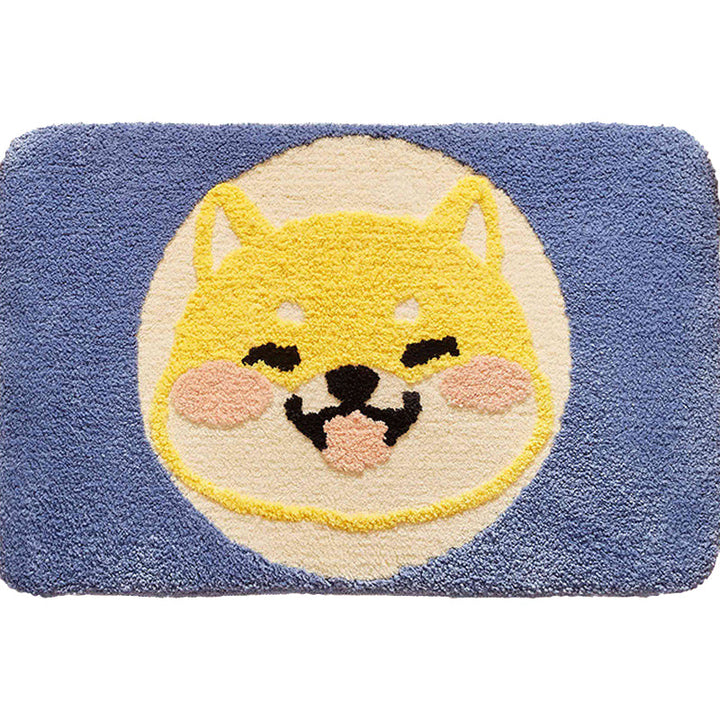 Stornfield | Green Children's Bedroom Rug Kids Animal Carpet Dog Circle Pattern Polyester Mat with Anti-Slip Backing