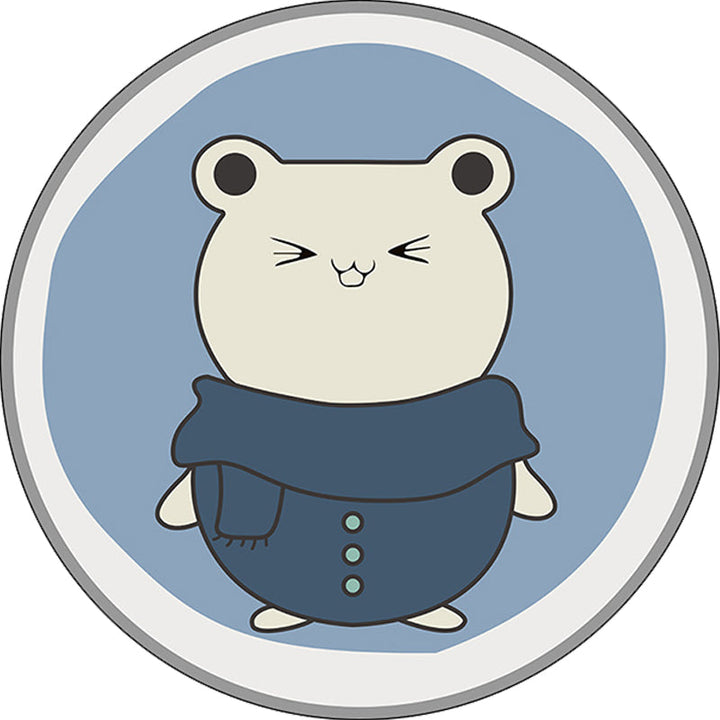 Stornfield | Blue Kids' Rug | Hamster Animal Pattern Polyester Area Rug for Kids, Stain-Resistant