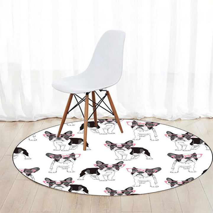 Stornfield | Unique Polyester Kids Rug with Dog Food Pattern in White and Brown, Stain-Resistant Rug for Children's Room