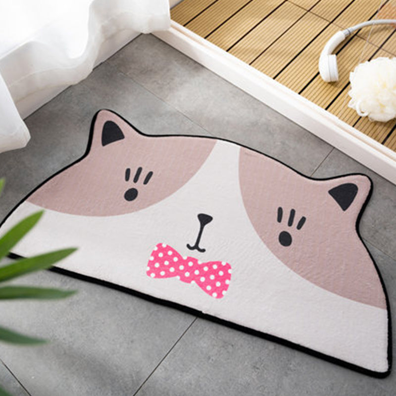 Stornfield | Kids Irregular Rug Children's Bedroom in Pink and Orange Animal Tiger Lion Rabbit Polyester Rug Stain-Resistant Area Rug