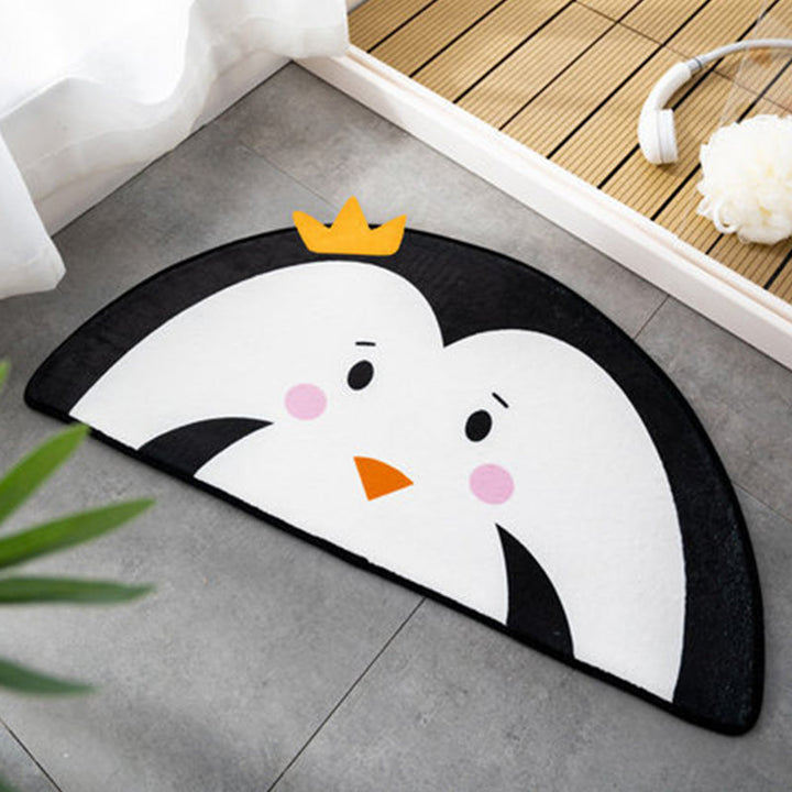 Stornfield | Kids Irregular Rug Children's Bedroom in Pink and Orange Animal Tiger Lion Rabbit Polyester Rug Stain-Resistant Area Rug