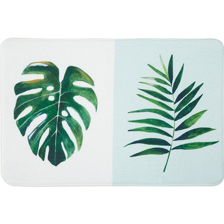 Stornfield | Green and Pink Children's Room Rug with Potted Plants and Botanical Leaf Pattern, Pet-Friendly Polyester Mat