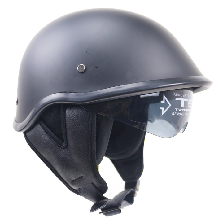 Classic Half-Shell Motorcycle Helmet with Visor Stornfield