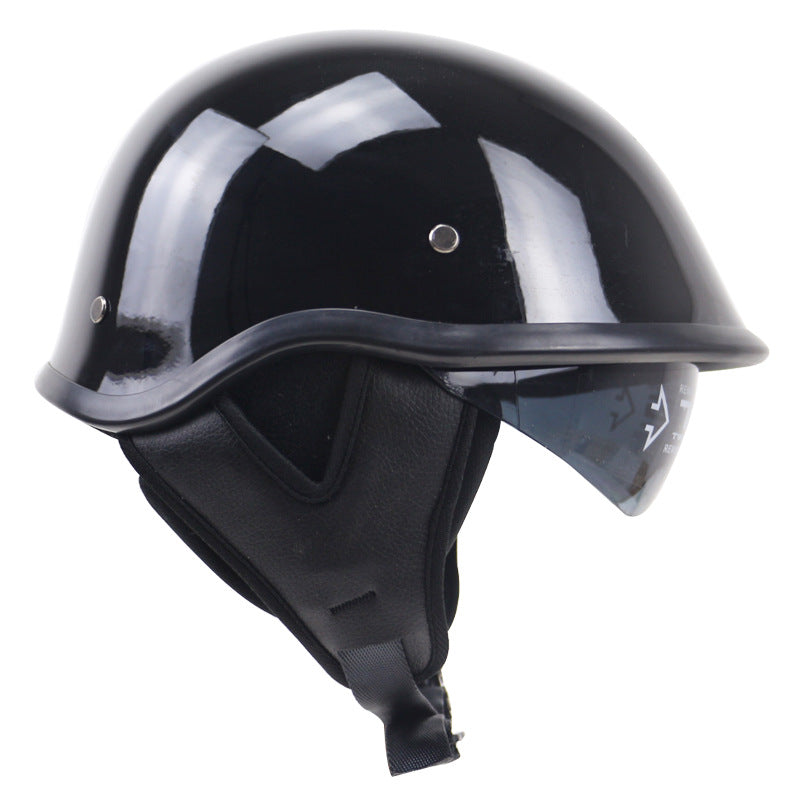 Classic Half-Shell Motorcycle Helmet with Visor Stornfield