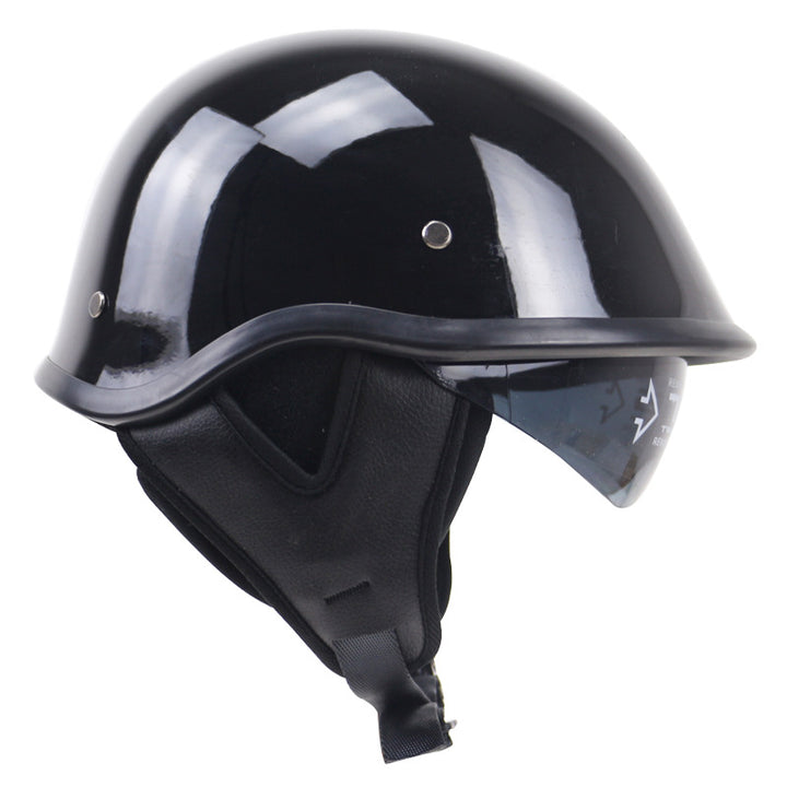 Classic Half-Shell Motorcycle Helmet with Visor Stornfield