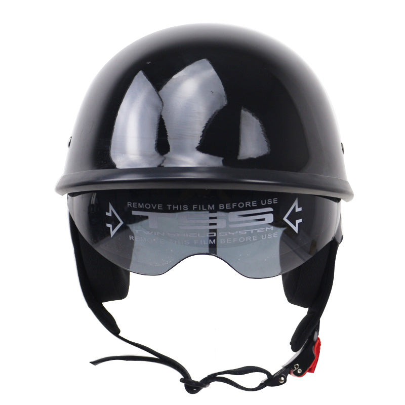Classic Half-Shell Motorcycle Helmet with Visor Stornfield