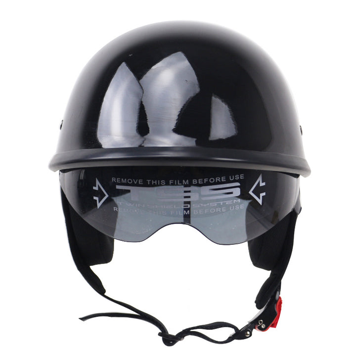 Classic Half-Shell Motorcycle Helmet with Visor Stornfield