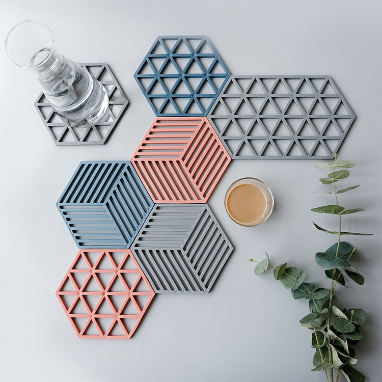 Unisex Silicone Coaster with Modern Geometric Design Stornfield
