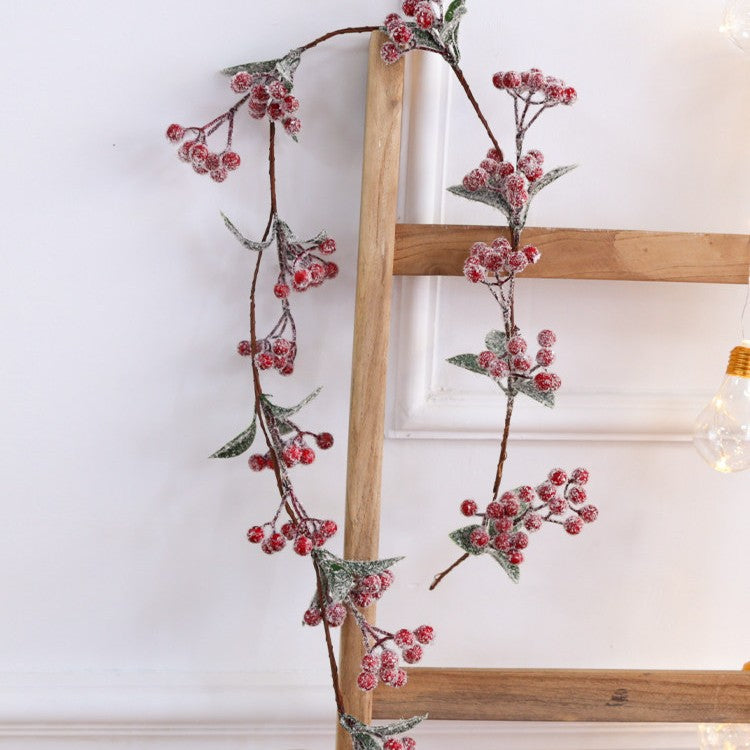 Christmas wreath with red berries