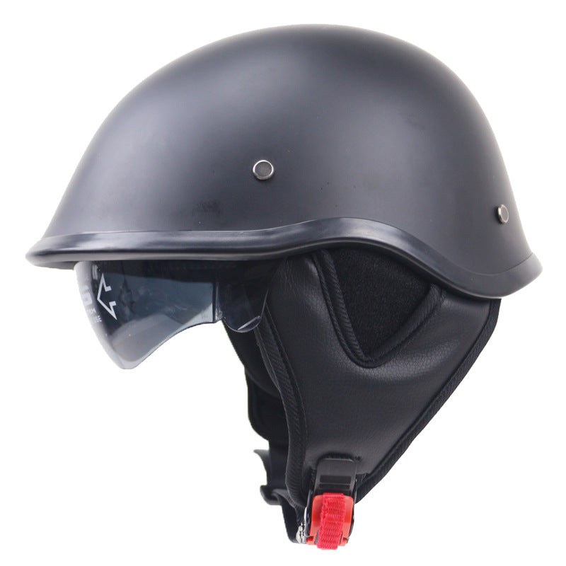 Classic Half-Shell Motorcycle Helmet with Visor Stornfield