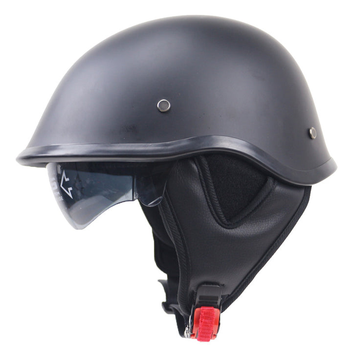 Classic Half-Shell Motorcycle Helmet with Visor Stornfield
