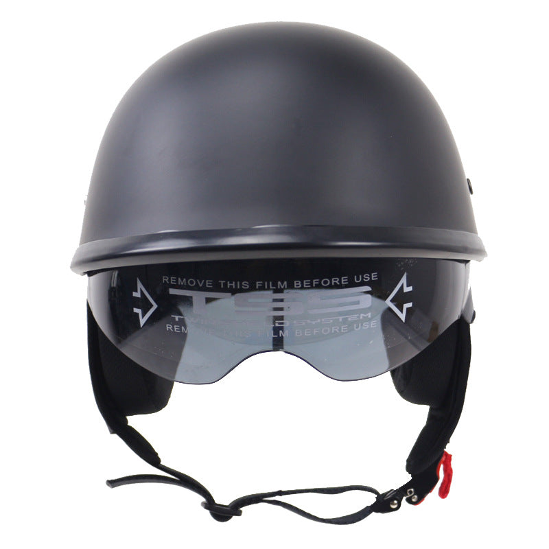 Classic Half-Shell Motorcycle Helmet with Visor Stornfield
