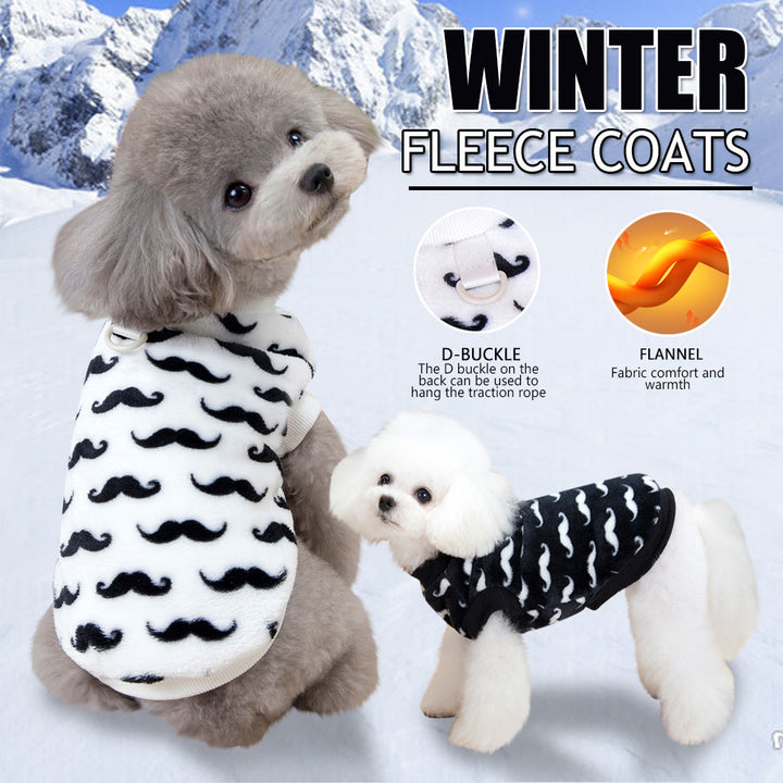Fleece vest for dogs with Nordic pattern