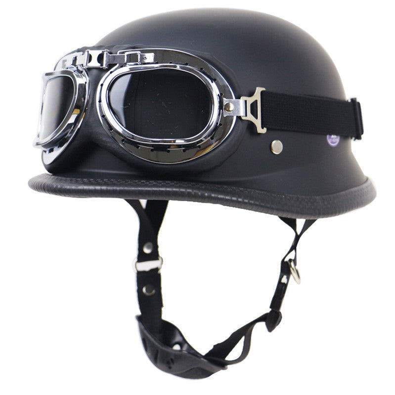Vintage Motorcycle Helmet with Protective Goggles Stornfield