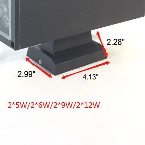 Modern Minimalist Square Column LED Luminous Outdoor Waterproof Wall Sconce Lamp | Stornfield