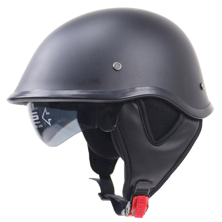 Classic Half-Shell Motorcycle Helmet with Visor Stornfield