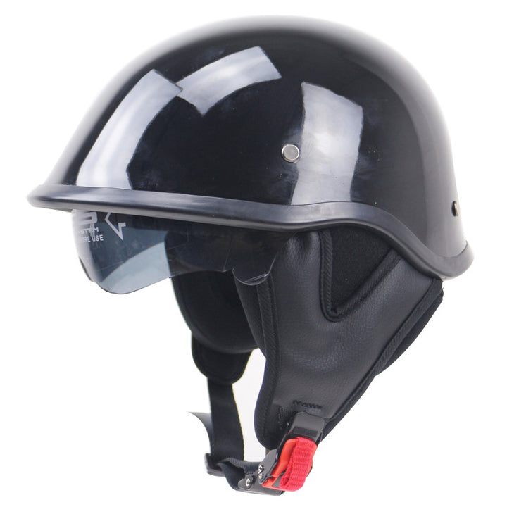 Classic Half-Shell Motorcycle Helmet with Visor Stornfield