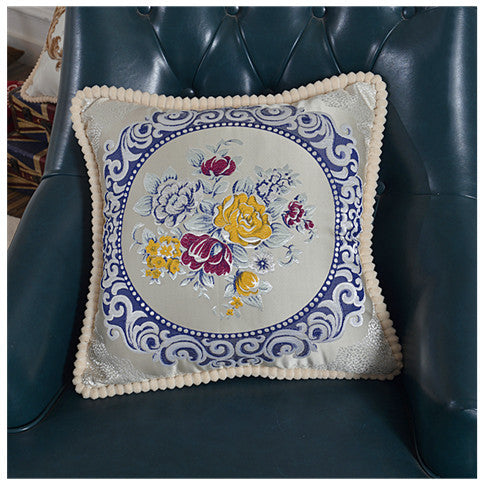 Decorative Embroidered Throw Pillow
