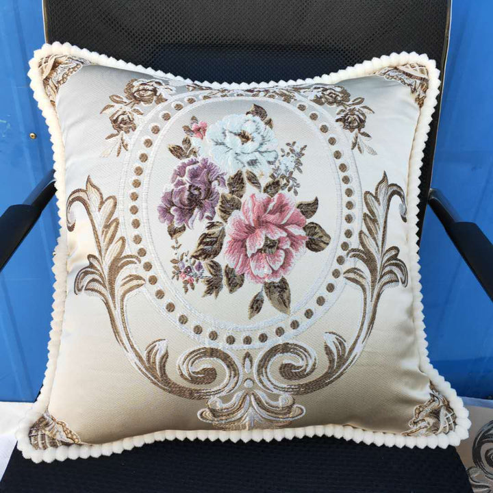 Decorative Embroidered Throw Pillow
