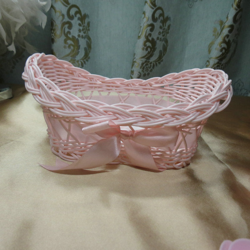 Ladies decorative storage basket with bow accent Stornfield