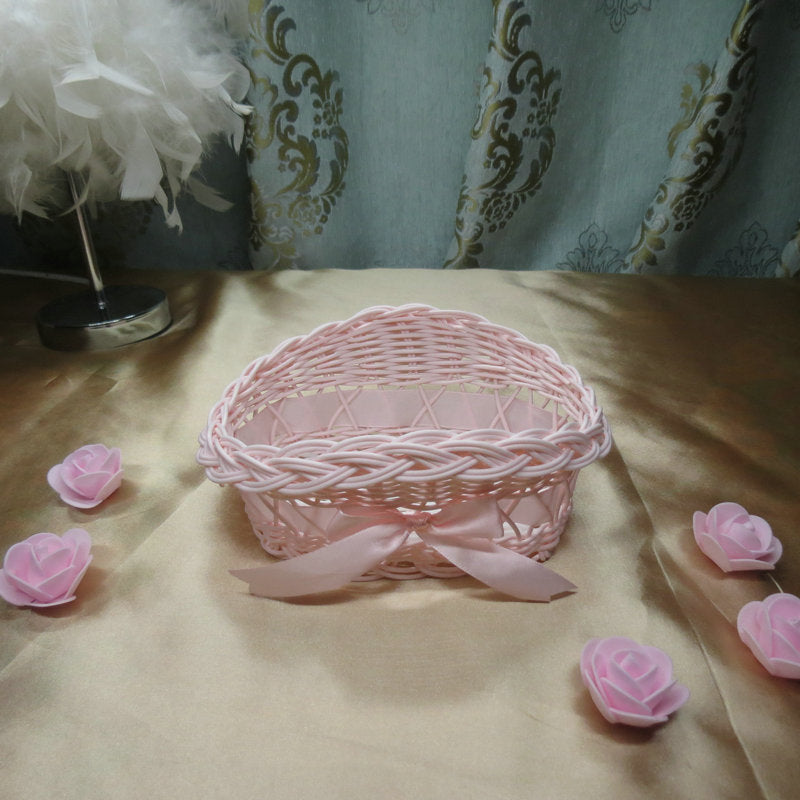 Ladies decorative storage basket with bow accent Stornfield