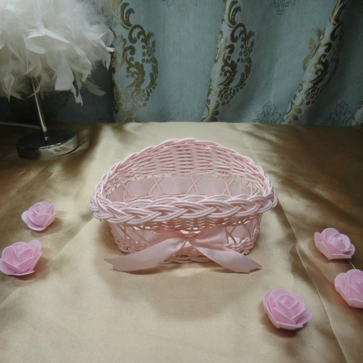 Ladies decorative storage basket with bow accent Stornfield