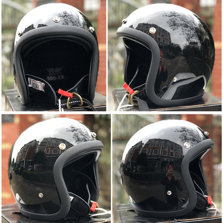 Retro Open-Face Motorcycle Helmet Stornfield