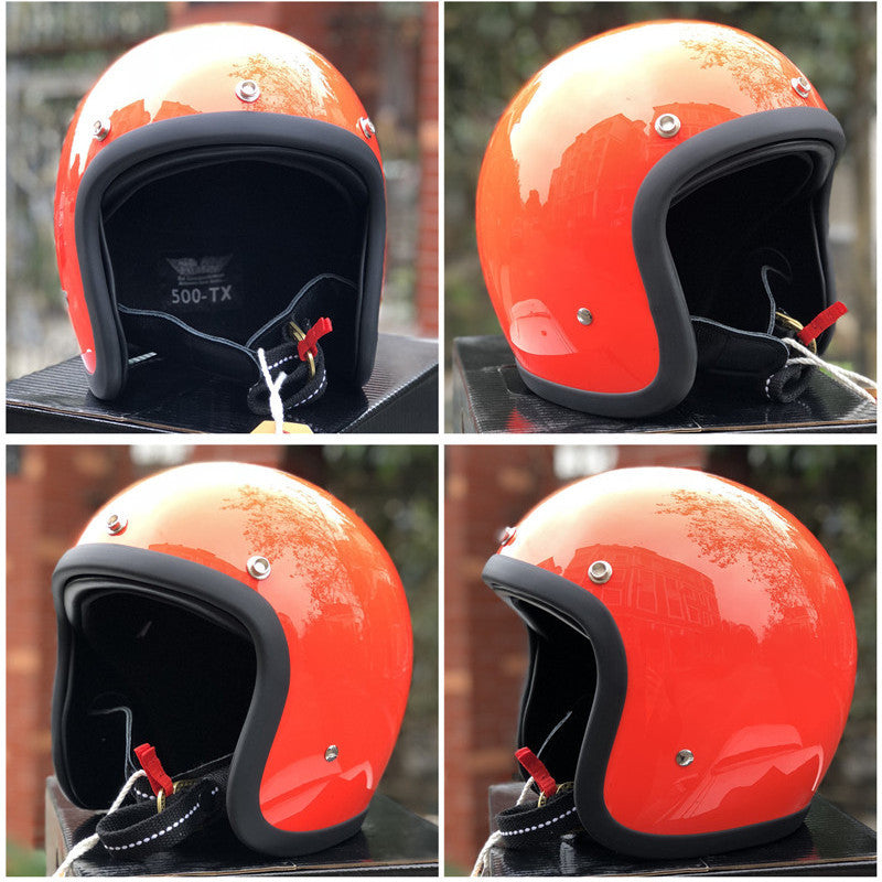 Retro Open-Face Motorcycle Helmet Stornfield