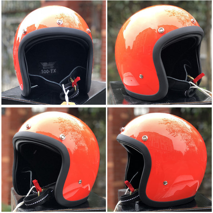 Retro Open-Face Motorcycle Helmet Stornfield
