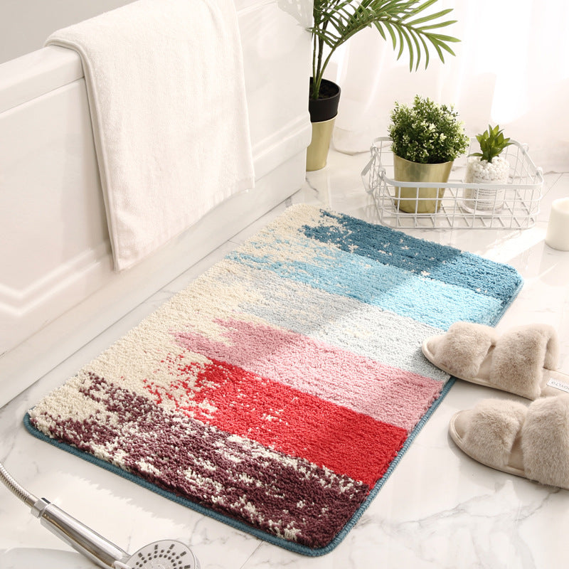 Soft Plush Abstract Design Bath Mat