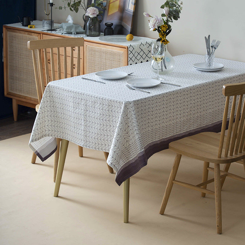 Floral cotton-mix tablecloth with botanical print and easy-care coating Stornfield