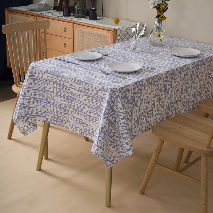 Floral cotton-mix tablecloth with botanical print and easy-care coating Stornfield